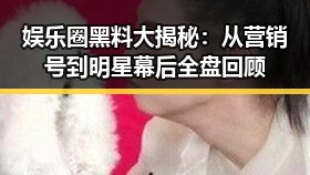娱乐圈黑料大揭秘：从营销号到明星幕后全盘回顾