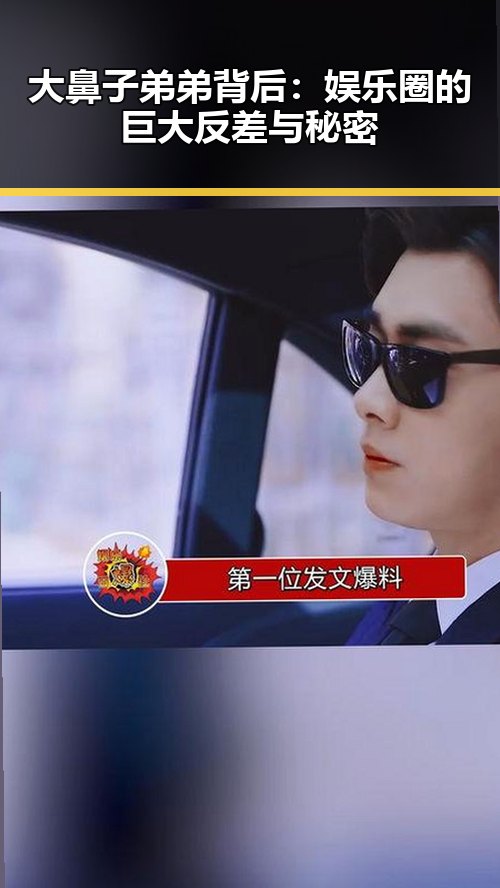 大鼻子弟弟背后：娱乐圈的巨大反差与秘密